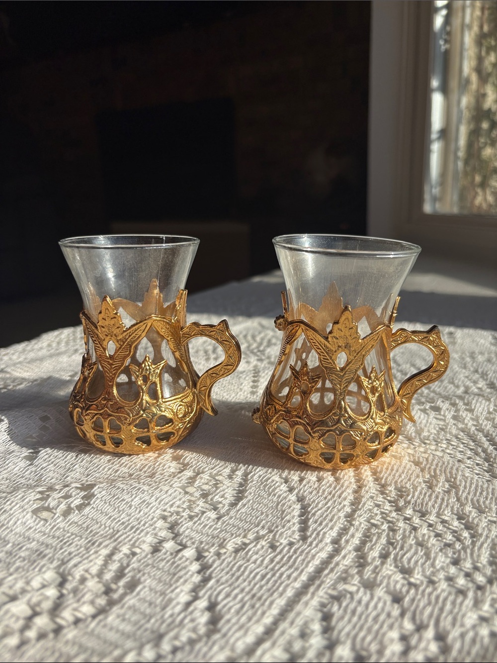 Brass shell glasses